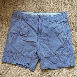 Y2K Vintage Diesel Blue Striped Cargo Drawstring Jorts
